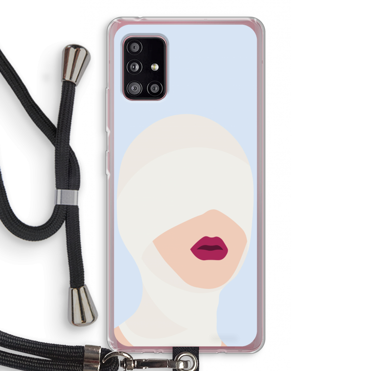 Incognito: Samsung Galaxy A51 5G Transparant Hoesje met koord