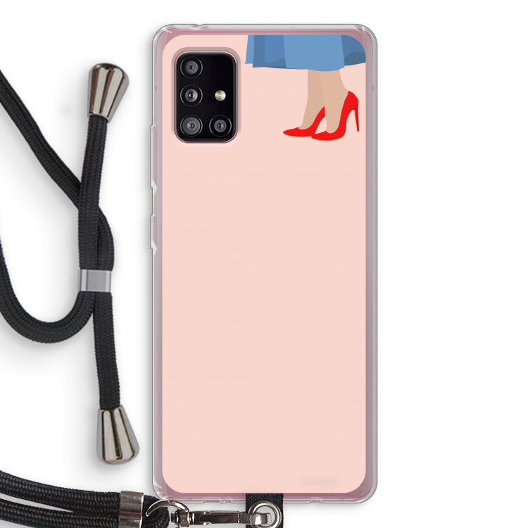 High heels: Samsung Galaxy A51 5G Transparant Hoesje met koord