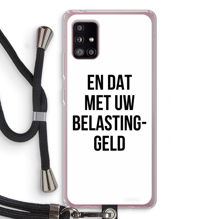 Belastinggeld: Samsung Galaxy A51 5G Transparant Hoesje met koord