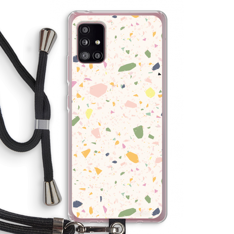 Terrazzo N°21: Samsung Galaxy A51 5G Transparant Hoesje met koord