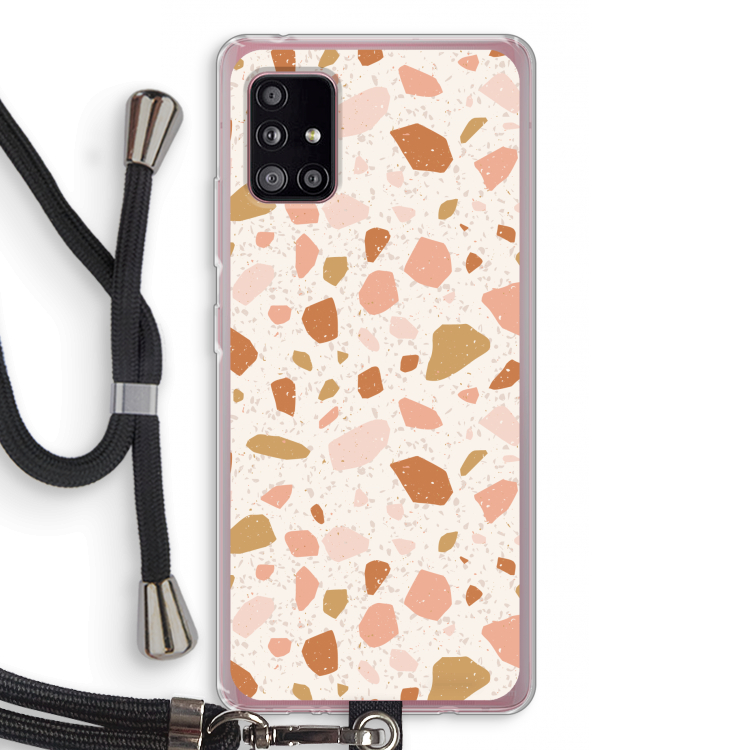 Terrazzo N°18: Samsung Galaxy A51 5G Transparant Hoesje met koord