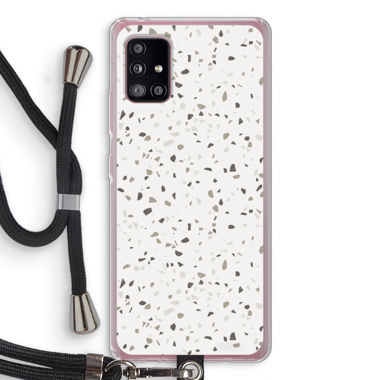 Terrazzo N°14: Samsung Galaxy A51 5G Transparant Hoesje met koord