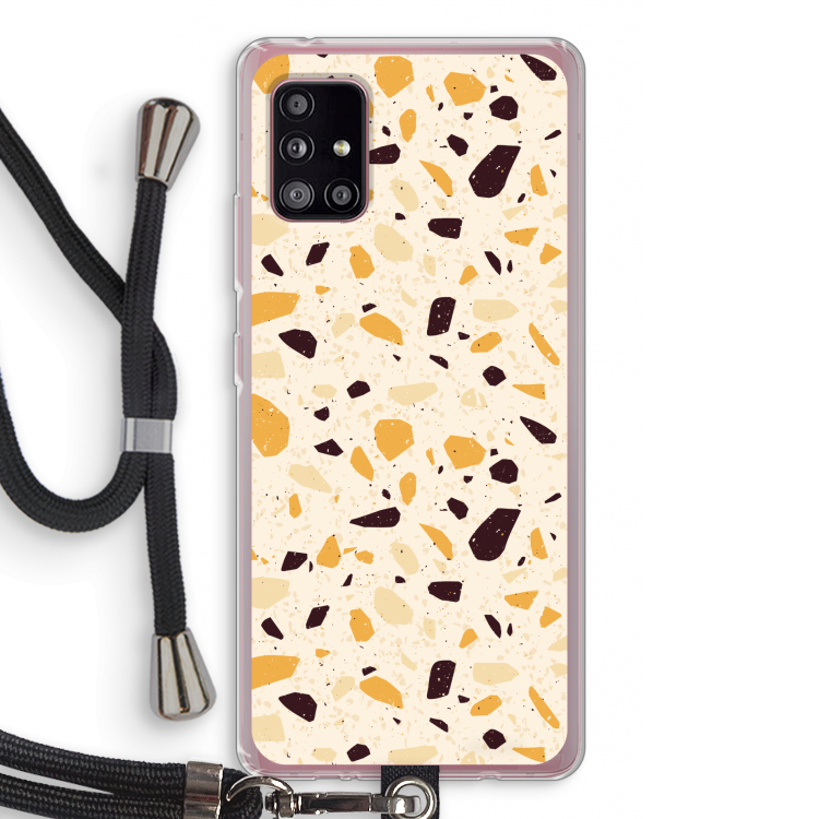Terrazzo N°13: Samsung Galaxy A51 5G Transparant Hoesje met koord