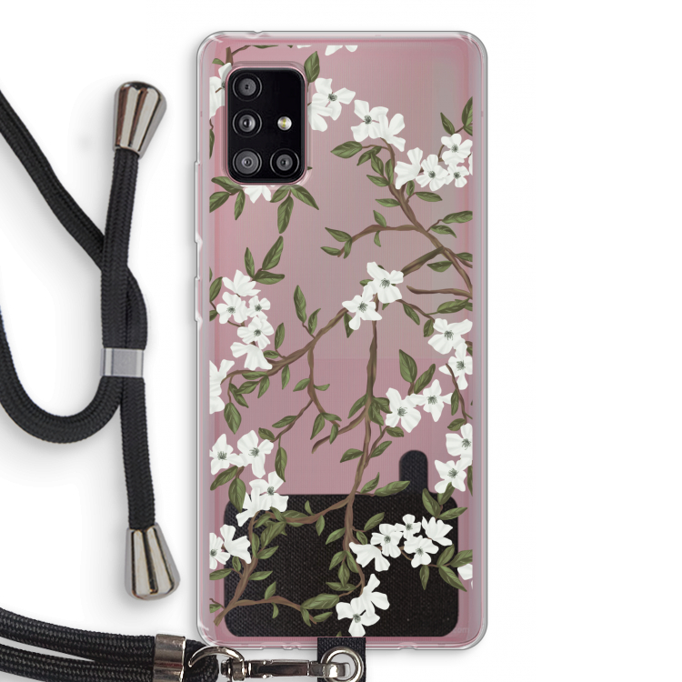 Blossoming spring: Samsung Galaxy A51 5G Transparant Hoesje met koord