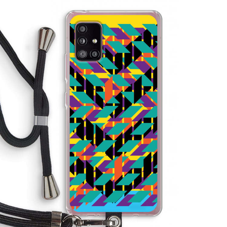 Skew Bee 1: Samsung Galaxy A51 5G Transparant Hoesje met koord