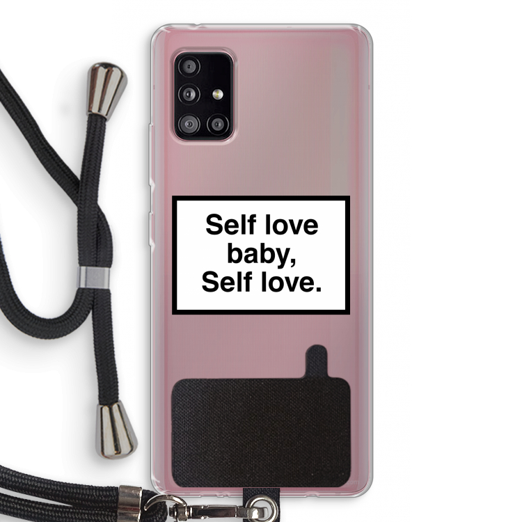Self love: Samsung Galaxy A51 5G Transparant Hoesje met koord