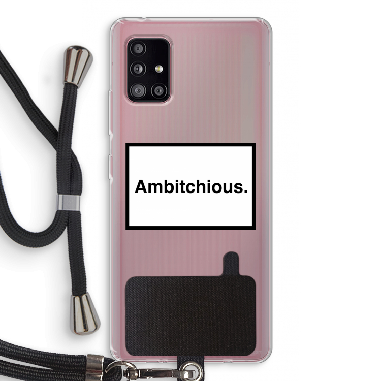 Ambitchious: Samsung Galaxy A51 5G Transparant Hoesje met koord