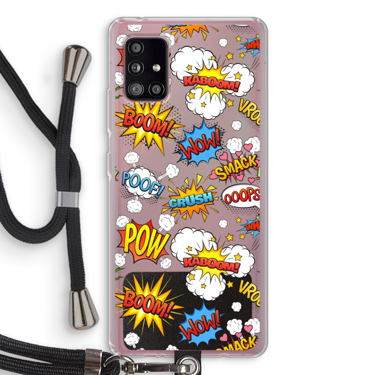 Pow Smack: Samsung Galaxy A51 5G Transparant Hoesje met koord