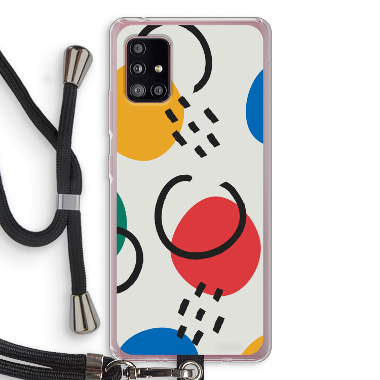 Illustratieve pop 3: Samsung Galaxy A51 5G Transparant Hoesje met koord