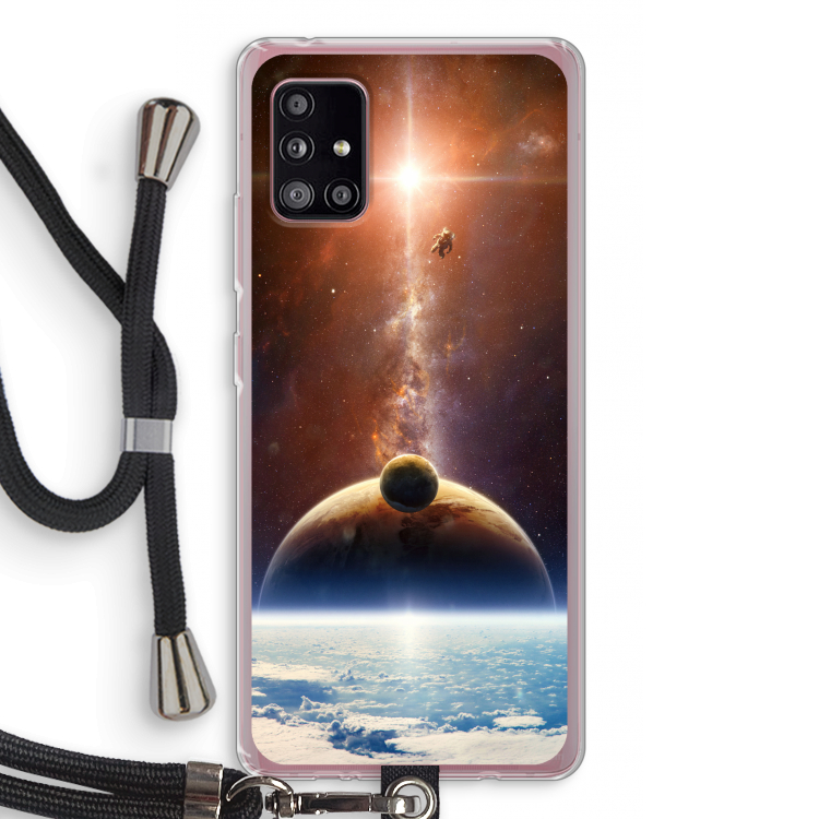 Omicron 2019: Samsung Galaxy A51 5G Transparant Hoesje met koord