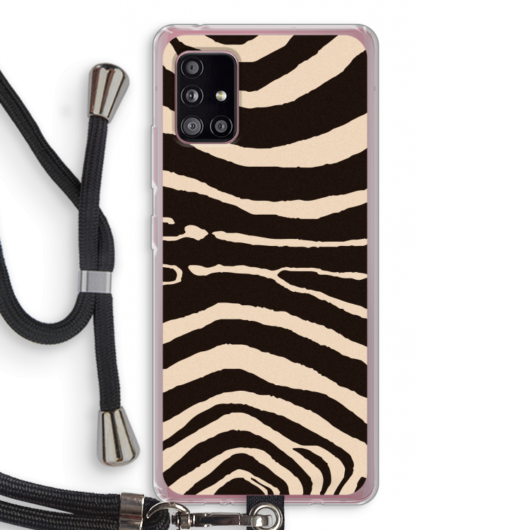 Arizona Zebra: Samsung Galaxy A51 5G Transparant Hoesje met koord