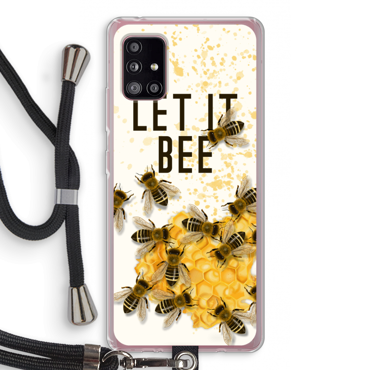 Let it bee: Samsung Galaxy A51 5G Transparant Hoesje met koord