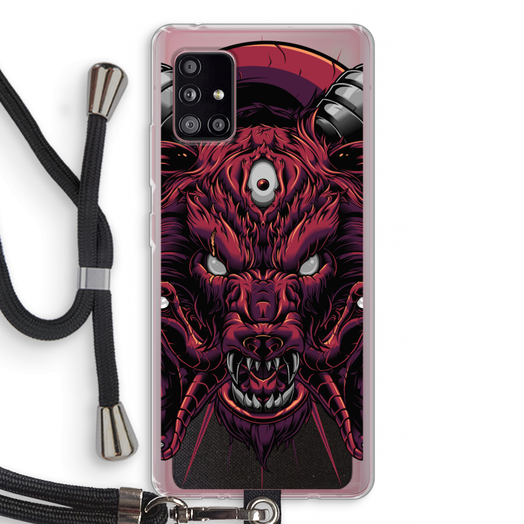 Hell Hound and Serpents: Samsung Galaxy A51 5G Transparant Hoesje met koord