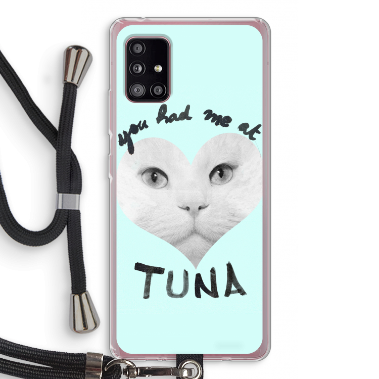 You had me at tuna: Samsung Galaxy A51 5G Transparant Hoesje met koord