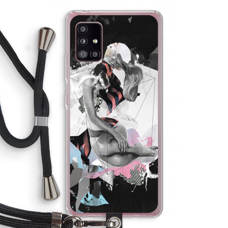 Camouflage de sommeil: Samsung Galaxy A51 5G Transparant Hoesje met koord