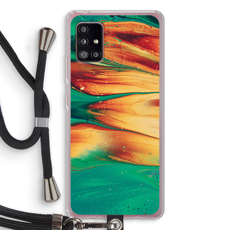 Green Inferno: Samsung Galaxy A51 5G Transparant Hoesje met koord