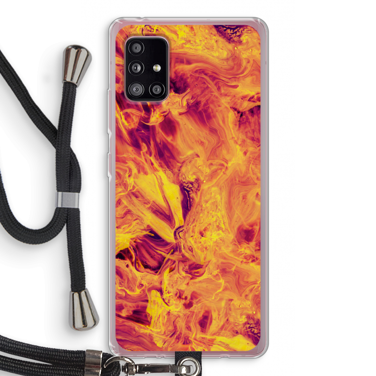 Eternal Fire: Samsung Galaxy A51 5G Transparant Hoesje met koord