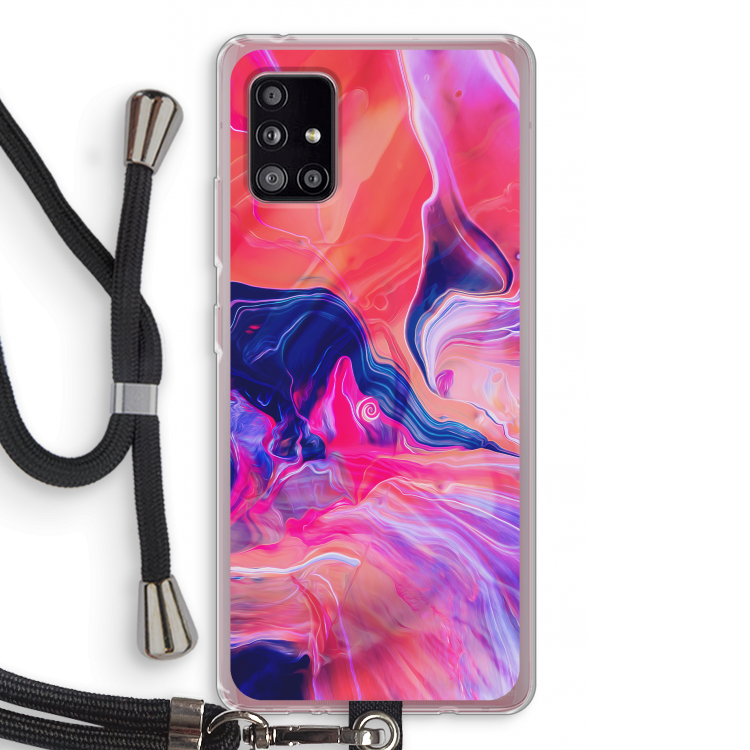 Earth And Ocean: Samsung Galaxy A51 5G Transparant Hoesje met koord