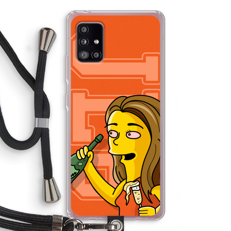 Jamie Lee Simpson: Samsung Galaxy A51 5G Transparant Hoesje met koord
