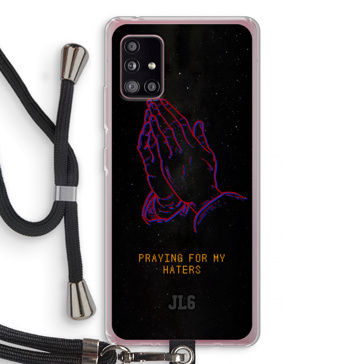 Praying For My Haters: Samsung Galaxy A51 5G Transparant Hoesje met koord