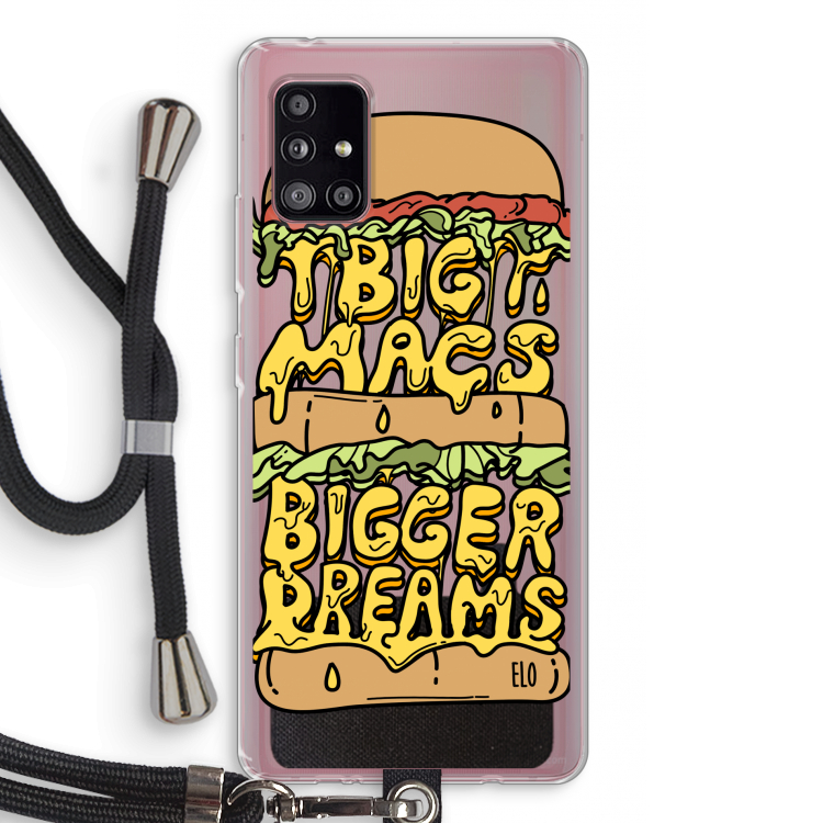 Big Macs Bigger Dreams: Samsung Galaxy A51 5G Transparant Hoesje met koord