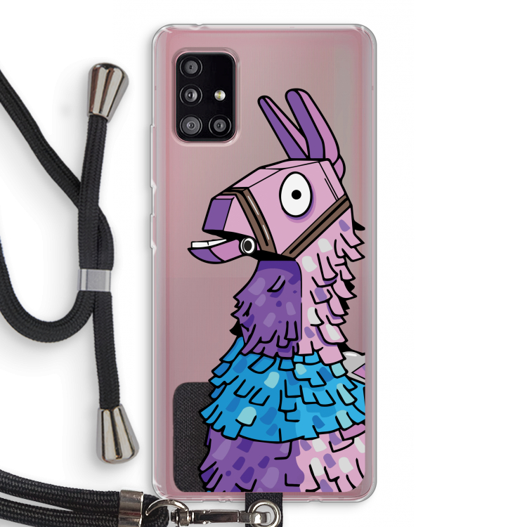Lama: Samsung Galaxy A51 5G Transparant Hoesje met koord