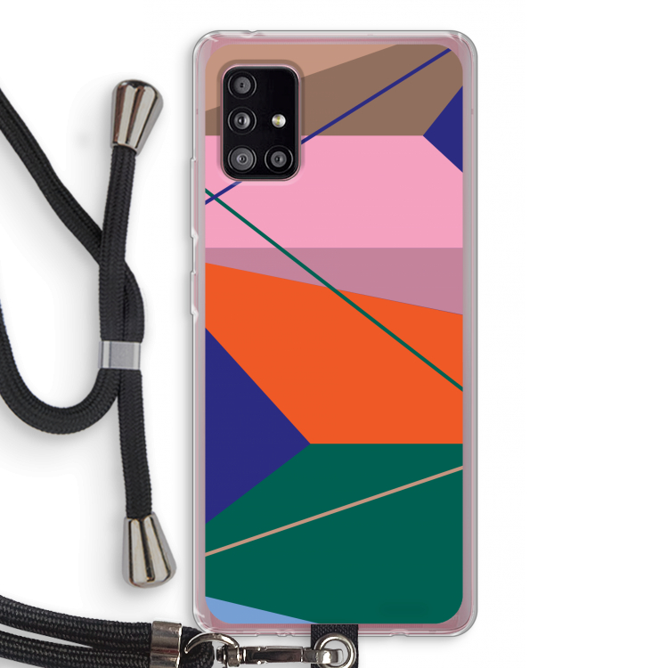 Gestalte 1: Samsung Galaxy A51 5G Transparant Hoesje met koord