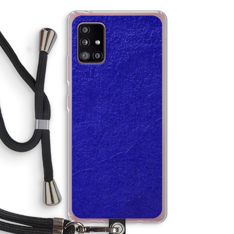 Majorelle Blue: Samsung Galaxy A51 5G Transparant Hoesje met koord