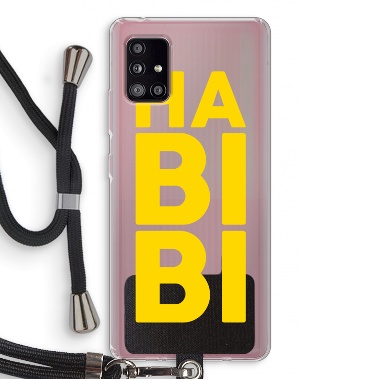 Habibi Majorelle : Samsung Galaxy A51 5G Transparant Hoesje met koord