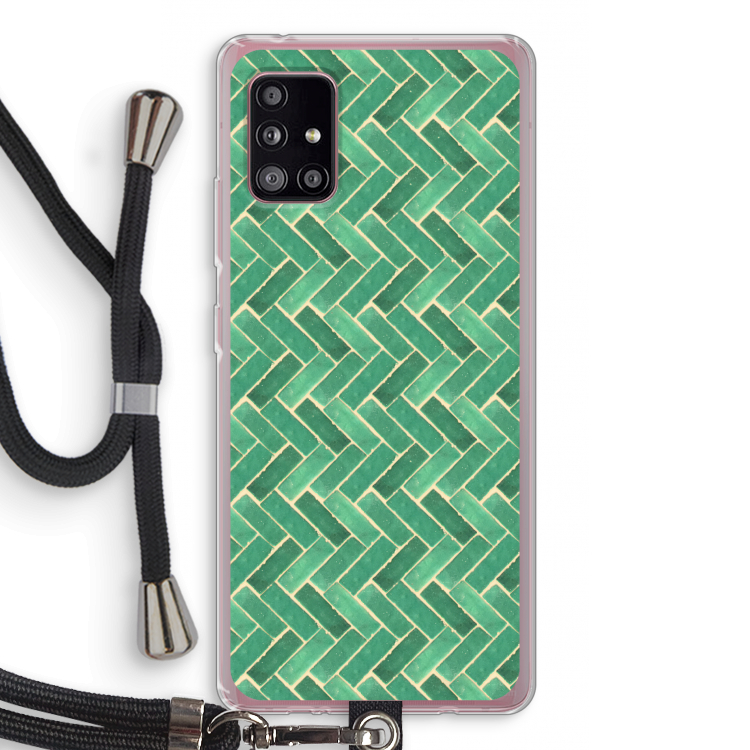 Moroccan tiles 2: Samsung Galaxy A51 5G Transparant Hoesje met koord