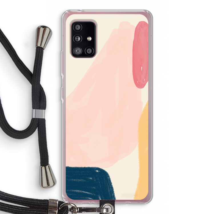 Saturday Flow: Samsung Galaxy A51 5G Transparant Hoesje met koord
