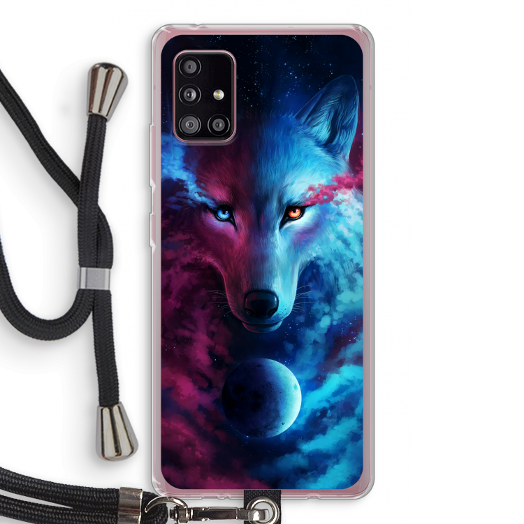 Where Light And Dark Meet: Samsung Galaxy A51 5G Transparant Hoesje met koord