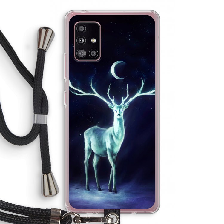 Nightbringer: Samsung Galaxy A51 5G Transparant Hoesje met koord