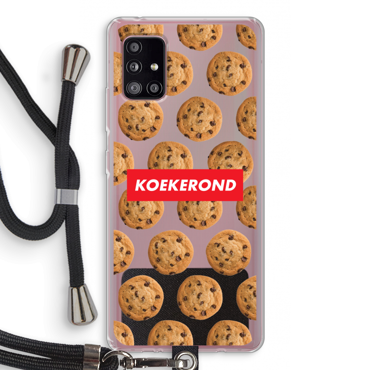 Koekerond: Samsung Galaxy A51 5G Transparant Hoesje met koord