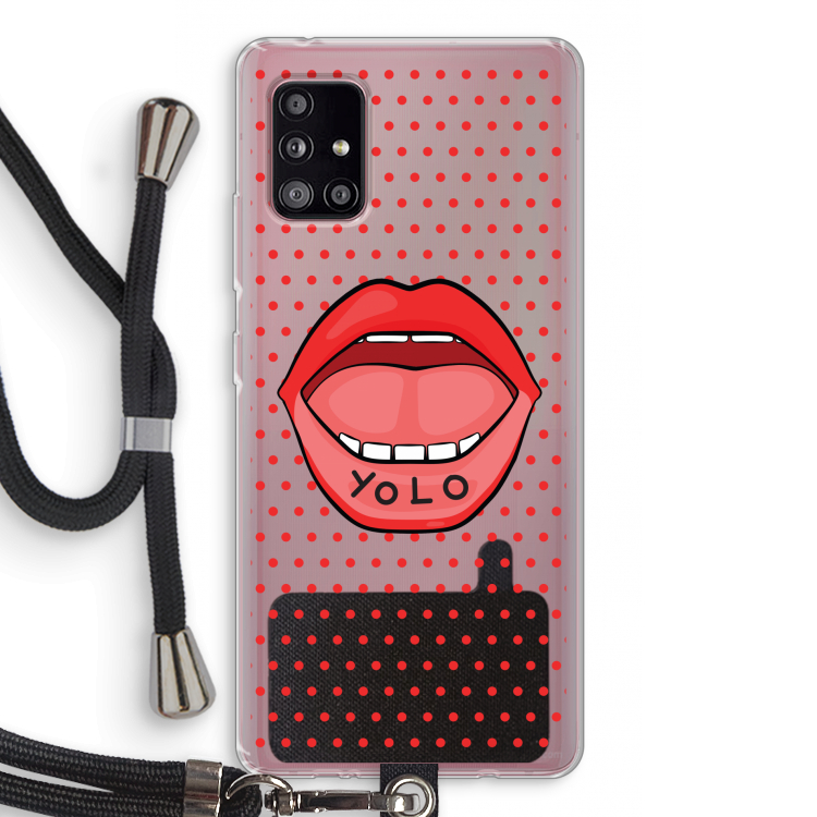 Yolo Denise: Samsung Galaxy A51 5G Transparant Hoesje met koord