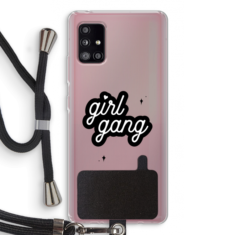 Girl Gang: Samsung Galaxy A51 5G Transparant Hoesje met koord