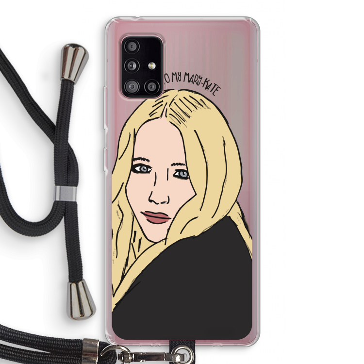 Mary Kate: Samsung Galaxy A51 5G Transparant Hoesje met koord