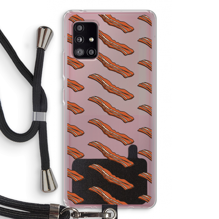 Bacon to my eggs #2: Samsung Galaxy A51 5G Transparant Hoesje met koord