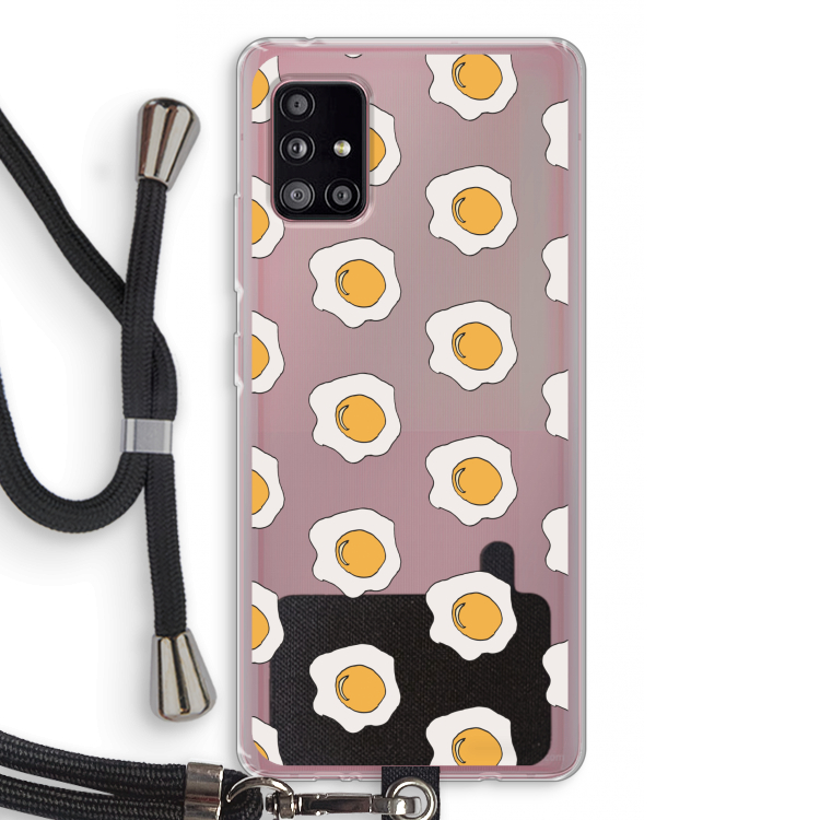 Bacon to my eggs #1: Samsung Galaxy A51 5G Transparant Hoesje met koord