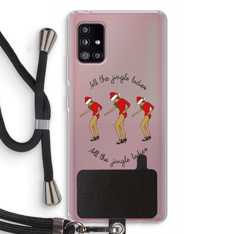 Jingle Ladies: Samsung Galaxy A51 5G Transparant Hoesje met koord