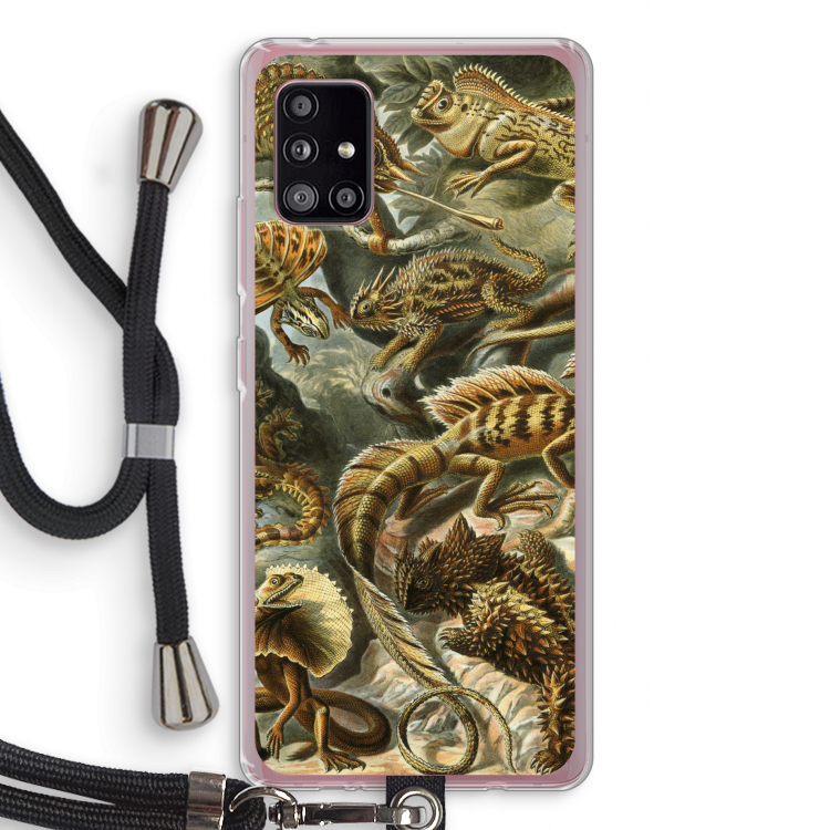 Haeckel Lacertilia: Samsung Galaxy A51 5G Transparant Hoesje met koord