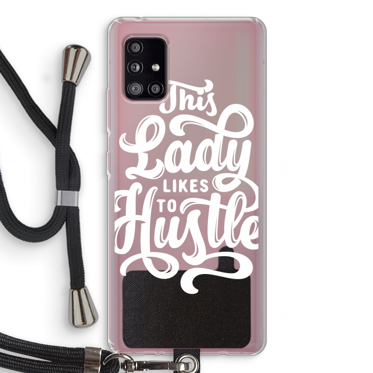 Hustle Lady: Samsung Galaxy A51 5G Transparant Hoesje met koord