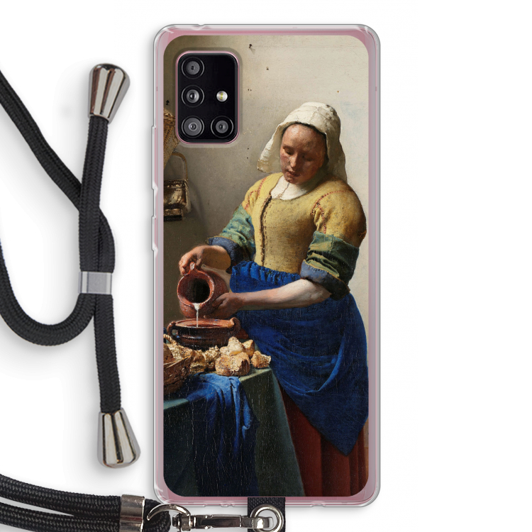 The Milkmaid: Samsung Galaxy A51 5G Transparant Hoesje met koord