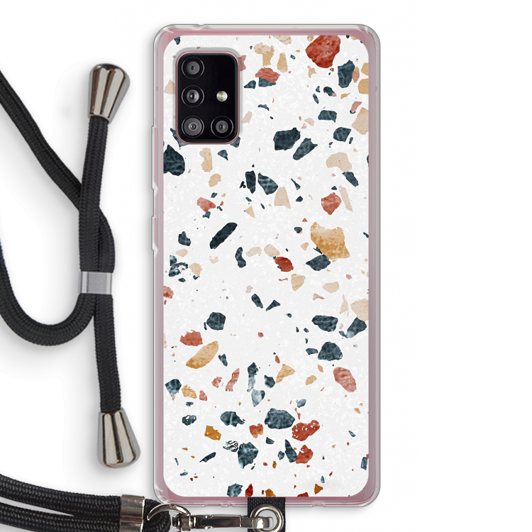 Terrazzo N°4: Samsung Galaxy A51 5G Transparant Hoesje met koord