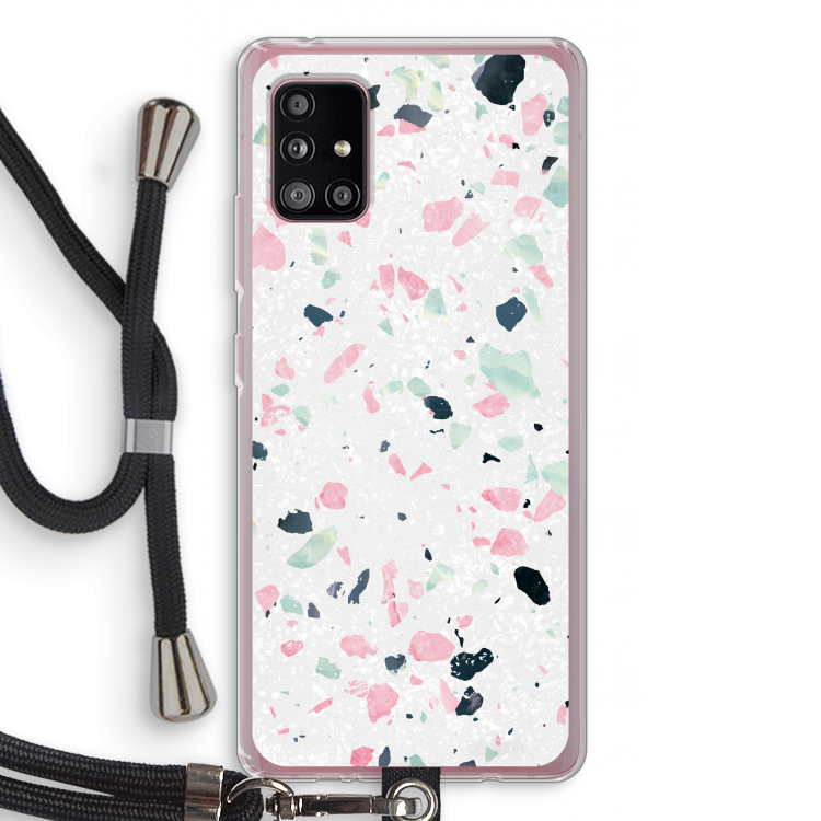 Terrazzo N°3: Samsung Galaxy A51 5G Transparant Hoesje met koord