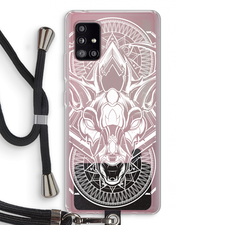 Oh Deer: Samsung Galaxy A51 5G Transparant Hoesje met koord