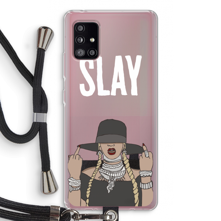 Slay All Day: Samsung Galaxy A51 5G Transparant Hoesje met koord
