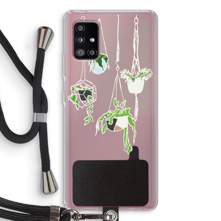 Hang In There: Samsung Galaxy A51 5G Transparant Hoesje met koord