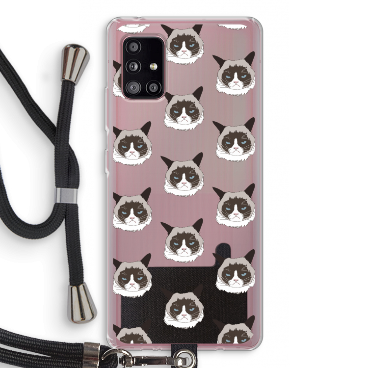 It's a Purrr Case: Samsung Galaxy A51 5G Transparant Hoesje met koord