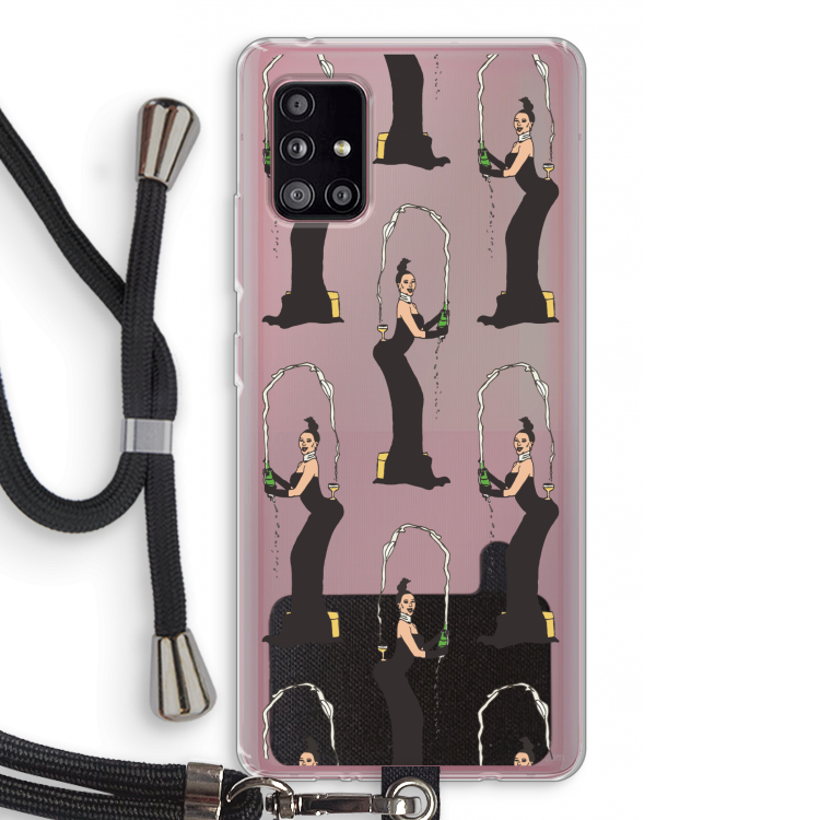 Pop Some Kim: Samsung Galaxy A51 5G Transparant Hoesje met koord